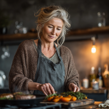 Активна пожила людина займається спортом